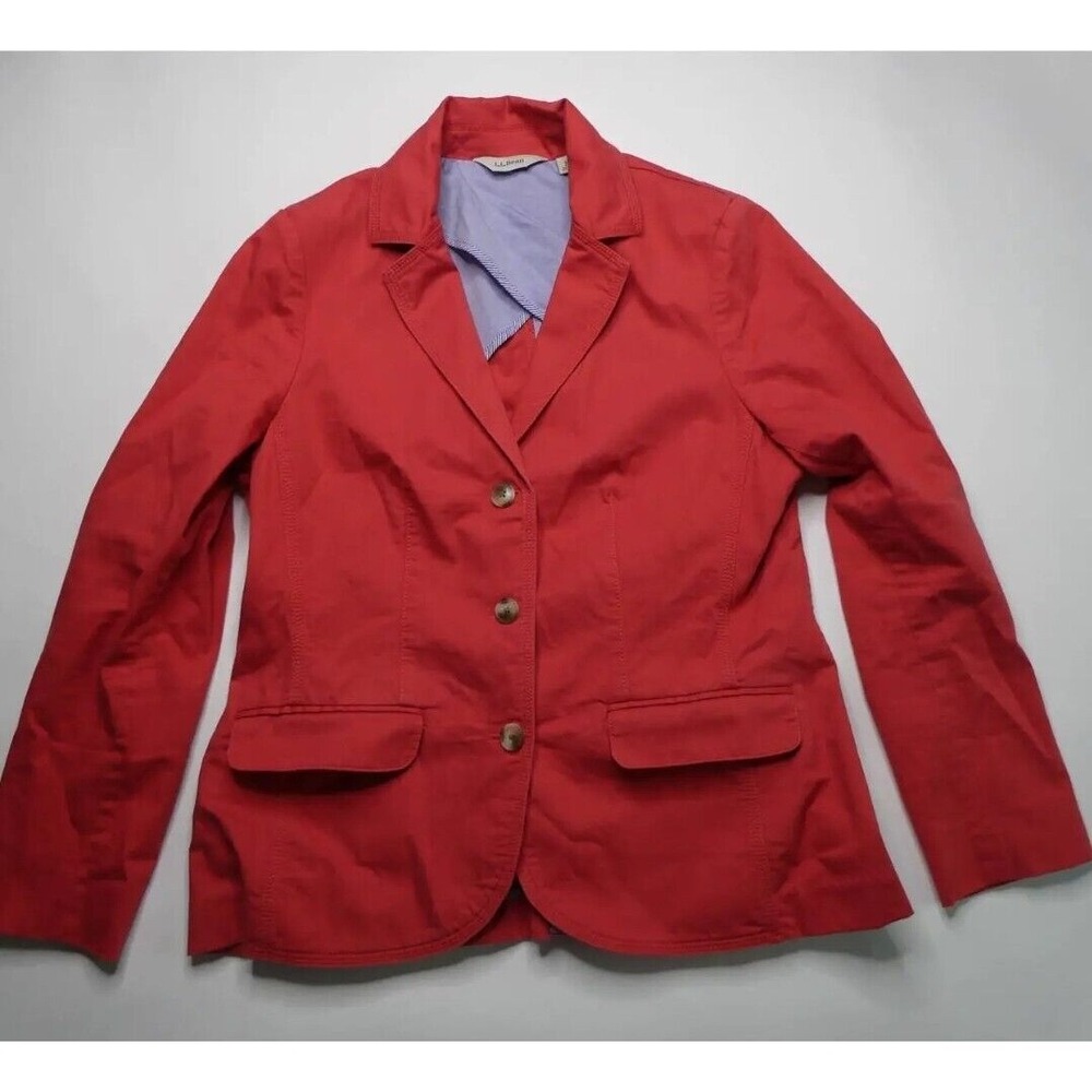 Women's LL Bean Medium  Regular  Classic‎ Blazer / Jacket Sea Rose